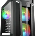 Sharkoon VG6-W RGB Gaming Midi Tower Κουτί Υπολογιστή με Πλαϊνό Παράθυρο Μαύρο