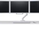 Ergotron HX Επιτοίχια Βάση για 3 Οθόνες έως 24" Ασημί