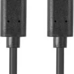 Lanberg Regular USB 2.0 Cable USB-C male - USB-C male Μαύρο 1m (CA-CMCM-10CU-0010-BK)
