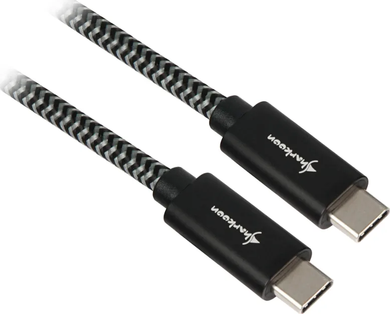 Sharkoon Braided USB 3.1 Cable USB-C male - USB-C Μαύρο 0.5m - Image 1