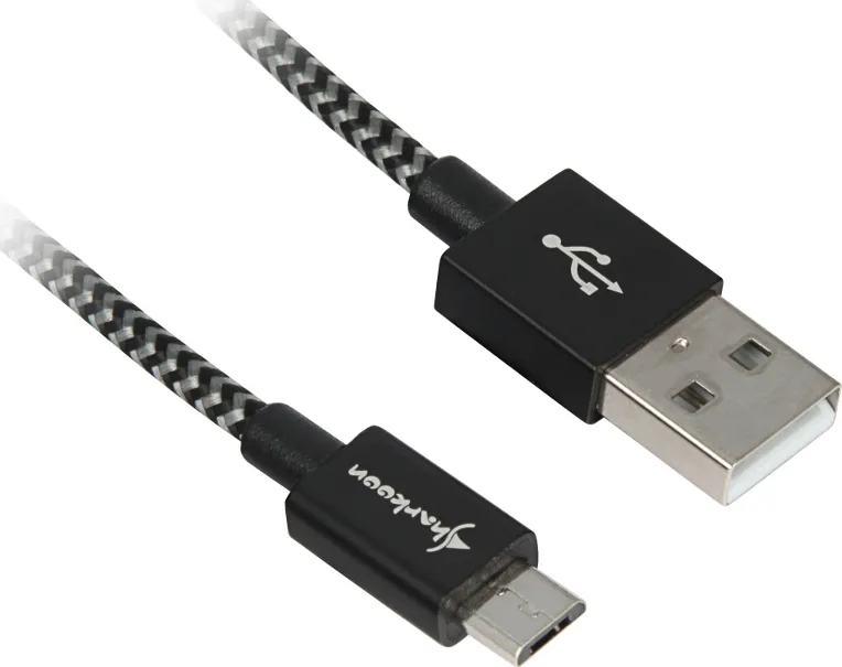 Sharkoon Braided USB 2.0 to micro USB Cable Γκρι 0.5m 1τμχ - Image 1