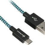 Sharkoon Braided USB 2.0 to micro USB Cable Μπλε 3m