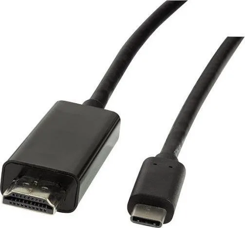 20190905135557_logilink_regular_usb_2_0_cable_usb_c_male_hdmi_male_mayro_3m_ua0330 LogiLink HDMI 2.0 Cable HDMI male - USB-C male 3m Μαύρο (UA0330) - Image 1