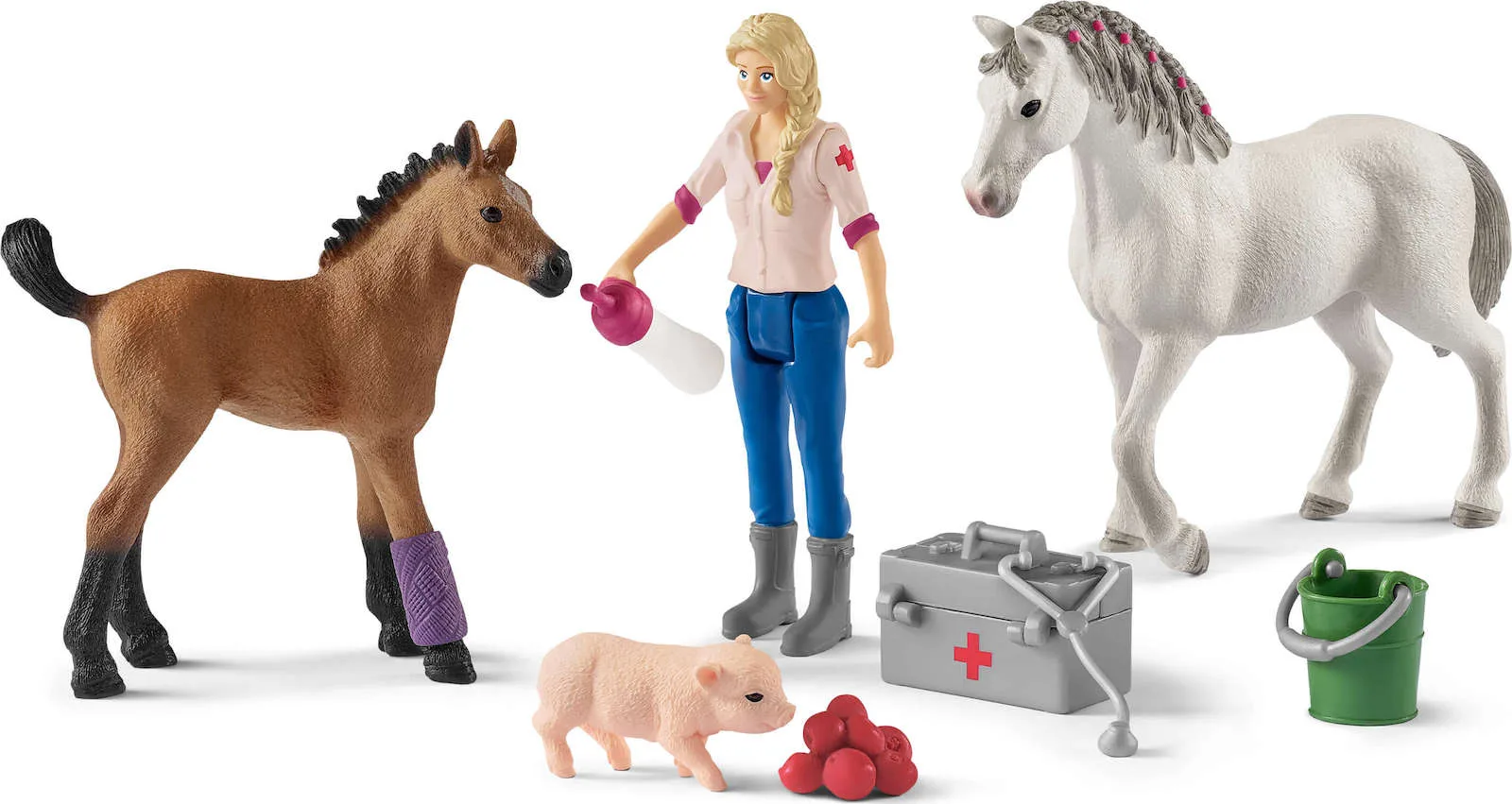 20191001123823_schleich_s_farm_world_vet_visiting_mare_and_foal_42486 Schleich-S Farm World Vet visiting Mare and Foal για 3-8 Ετών 42486 - Image 1
