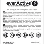 everActive Silver Line Επαναφορτιζόμενη Μπαταρία 9V Ni-MH 250mAh 1τμχ