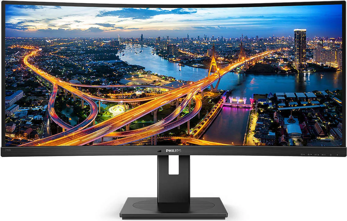 20191125104830_philips_b_line_346b1c Philips B-Line 346B1C Ultrawide VA Curved Monitor 34" QHD 3440x1440 με Χρόνο Απόκρισης 5ms GTG - Image 1