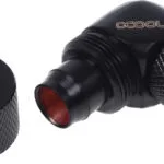 Alphacool HF 13/10 Threaded Grommet 90 Degree Rotatable G1 / 4 Deep Black