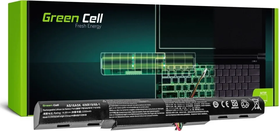Green Cell Συμβατή Μπαταρία για Acer Aspire E15/E5-575/E5-575G/E με 2200mAh (AC51) - Image 1