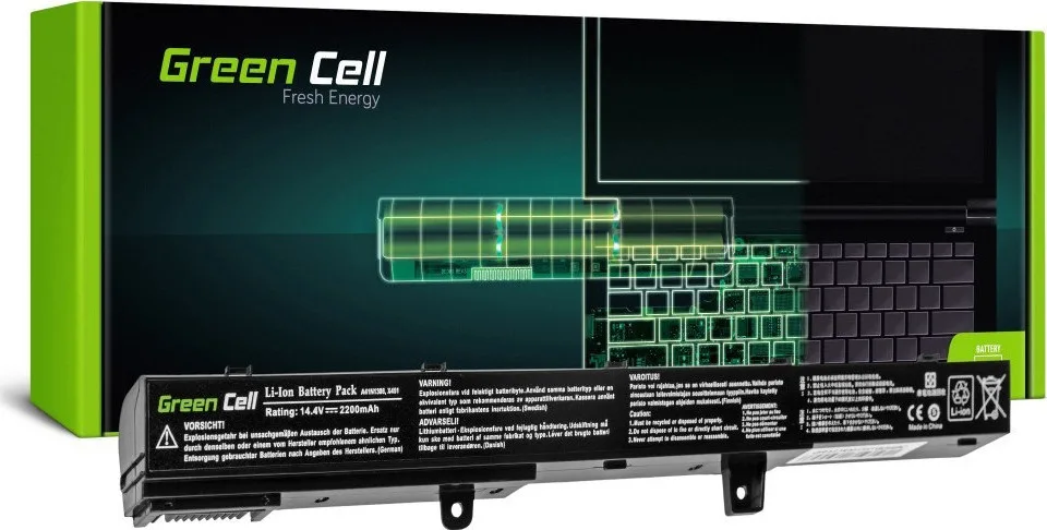 Green Cell Συμβατή Μπαταρία για Asus R508/R556/R509 με 2200mAh (AS75) - Image 1
