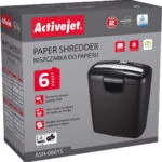 Active Jet Καταστροφέας Εγγράφων Strip Cut 6 Φύλλων με Κάδο 10lt ASH-0601S