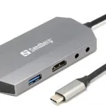 Sandberg USB-C Docking Station με HDMI 4K PD Ethernet Ασημί (136-33)