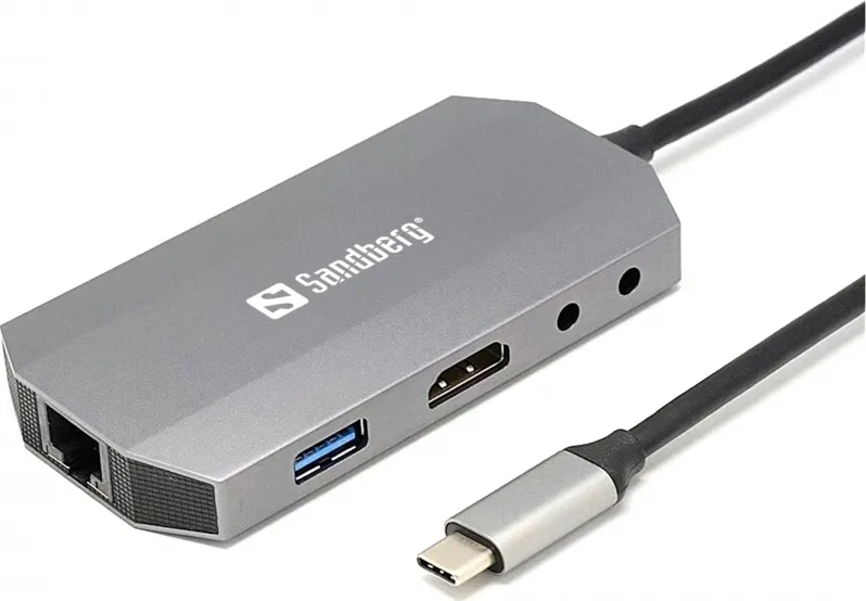 20200109131446_sandberg_usb_c_6_in1_travel_dock Sandberg USB-C Docking Station με HDMI 4K PD Ethernet Ασημί (136-33) - Image 1