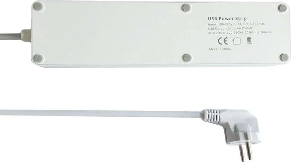 20200113132355_7e51aa1e Woox Smart Πολύπριζο 3 Θέσεων με 4 USB-A, Διακόπτη και Καλώδιο 1.8m R4028 - Image 1