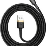 Baseus Cafule Braided USB to Lightning Cable Χρυσό 1m (CALKLF-BV1)