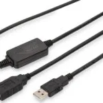 Digitus USB 2.0 Cable USB-A male - USB-A female Μαύρο 10m DA-73100-1