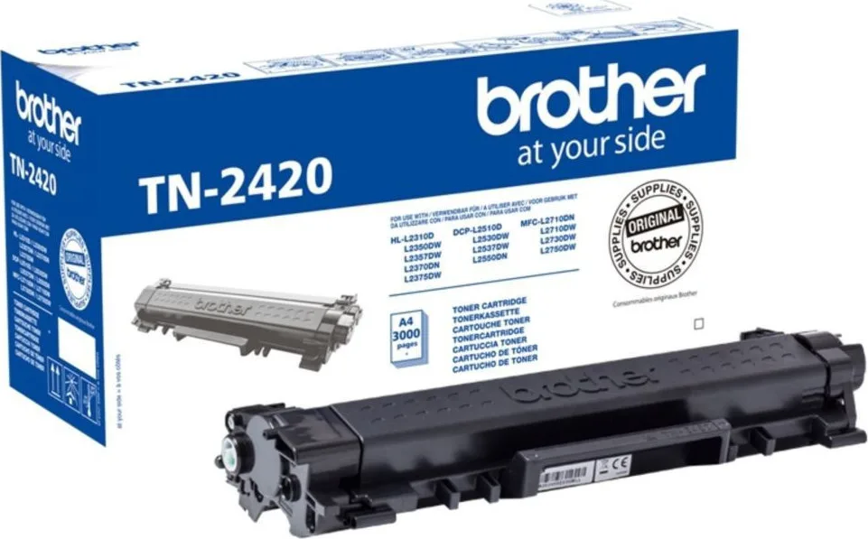 20200304151730_brother_tn_2420_black_toner Brother TN-2420 Γνήσιο Toner Laser Εκτυπωτή Μαύρο High Capacity 3000 Σελίδων TN-2420 - Image 1