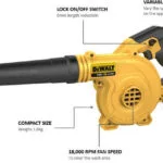 Dewalt DCV100 Φυσητήρας Χειρός Μπαταρίας 18V Solo με Ρύθμιση Έντασης & Μέγιστη Ταχύτητα Αέρα 288km/h