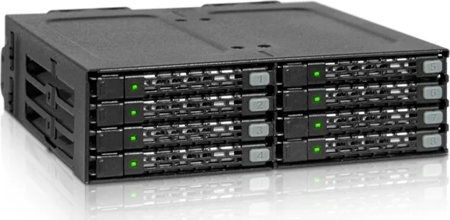 20200403173034_0513b45c Icy Dock ToughArmor Rugged Full Metal 8-Bay 2.5 Inch SATA HDD/SSD (7mm) Backplane Cage for External 5.25 Inch Bay Μαύρο MB998SP-B - Image 1