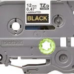Brother TZE-334 Ταινία Ετικετογράφου 8m x 12mm σε Μαύρο Χρώμα TZE-334