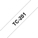 Brother TC-201 Ταινία Ετικετογράφου 7.7m x 12mm σε Λευκό Χρώμα TC-201