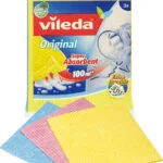 Vileda Original Σπογγοπετσέτες Γενικής Χρήσης Πολύχρωμες 18x20εκ. 3τμχ 169743