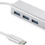 Sandberg Saver USB 3.0 Hub 4 Θυρών με σύνδεση USB-C Ασημί (336-20)