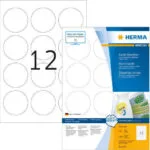 Herma 1200 Αυτοκόλλητες Ετικέτες Α4 Στρογγυλές 4477 60mm