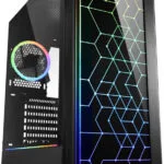 Sharkoon RGB LIT 100 Gaming Midi Tower Κουτί Υπολογιστή με Πλαϊνό Παράθυρο Μαύρο