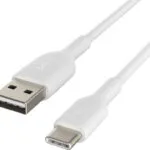 Belkin USB 2.0 Cable USB-C male - USB-A 15W Λευκό 1m (CAB001bt1MWH)