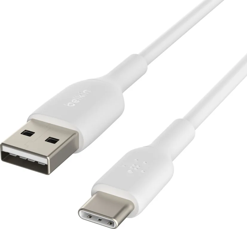 Belkin USB 2.0 Cable USB-C male - USB-A 15W Λευκό 1m (CAB001bt1MWH) - Image 1