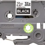 Brother TZE-335 Ταινία Ετικετογράφου 8m x 12mm σε Μαύρο Χρώμα TZE-335