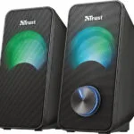 Trust Arys RGB Compact 2.0 Speaker Set Ηχεία Υπολογιστή 2.0 με RGB Φωτισμό και Ισχύ 12W σε Μαύρο Χρώμα