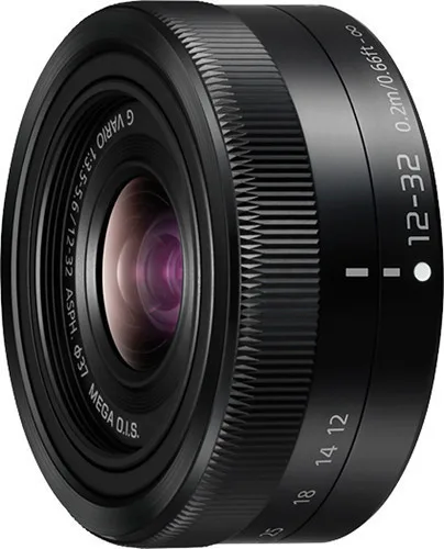Panasonic Crop Φωτογραφικός Φακός Lumix G Vario 12-32mm f3.5-5.6 Asph. Mega OIS Standard Zoom για Micro Four Thirds (MFT) Mount Μαύρος - Image 1