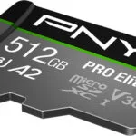 PNY Pro Elite microSDXC 512GB Class 10 U3 V30 A2 UHS-I με αντάπτορα