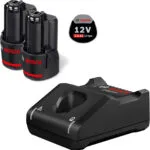 Bosch Σετ 2 Μπαταριών Εργαλείου Λιθίου 12V Χωρητικότητας 2Ah με Φορτιστή GAL 12V-40