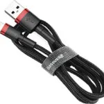 Baseus Cafule Braided USB to Lightning Cable Black/Red 2m (CALKLF-C19)