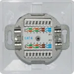 Goobay Διπλή Εξωτερική Πρίζα Δικτύου RJ45 Τύπου Cat6 σε Λευκό Χρώμα 68244