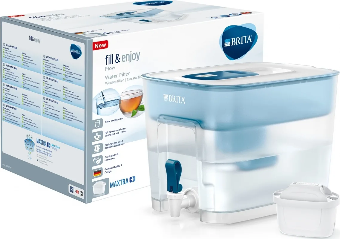 20200716142337_brita_flow_me_kapaki_5200ml_me4w Brita Maxtra Κανάτα Σερβιρίσματος Πλαστική White με Φίλτρο 5200ml ME4W - Image 1