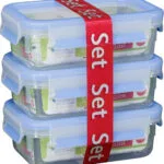 Emsa Clip & Close Σετ Δοχεία Φαγητού Πλαστικά Blue 17.5x12.5cm 508570 3τμχ