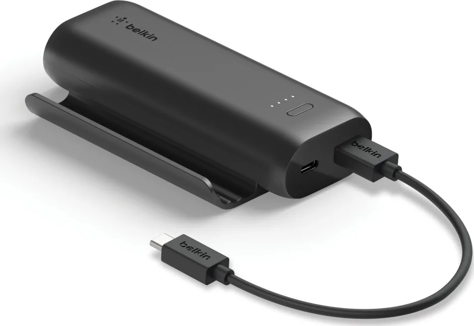 20200805133005_a0e03888 Belkin Boost Charge + Stand Play Series Power Bank 5000mAh 12W με Θύρα USB-A και Θύρα USB-C Μαύρο - Image 1
