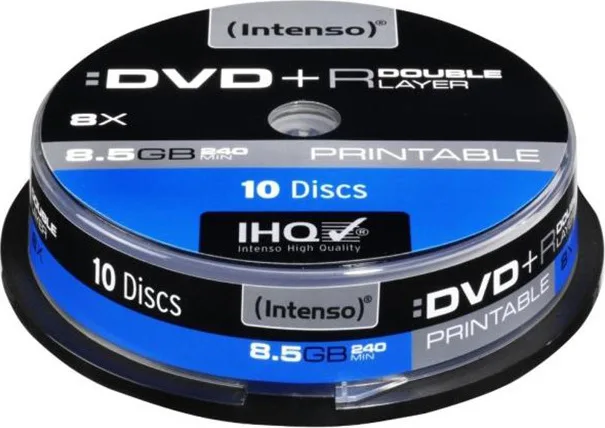 Intenso Εγγράψιμα DVD+R 8x Dual Layer Printable 8.5GB Cake Box 10τμχ (4381142) - Image 1