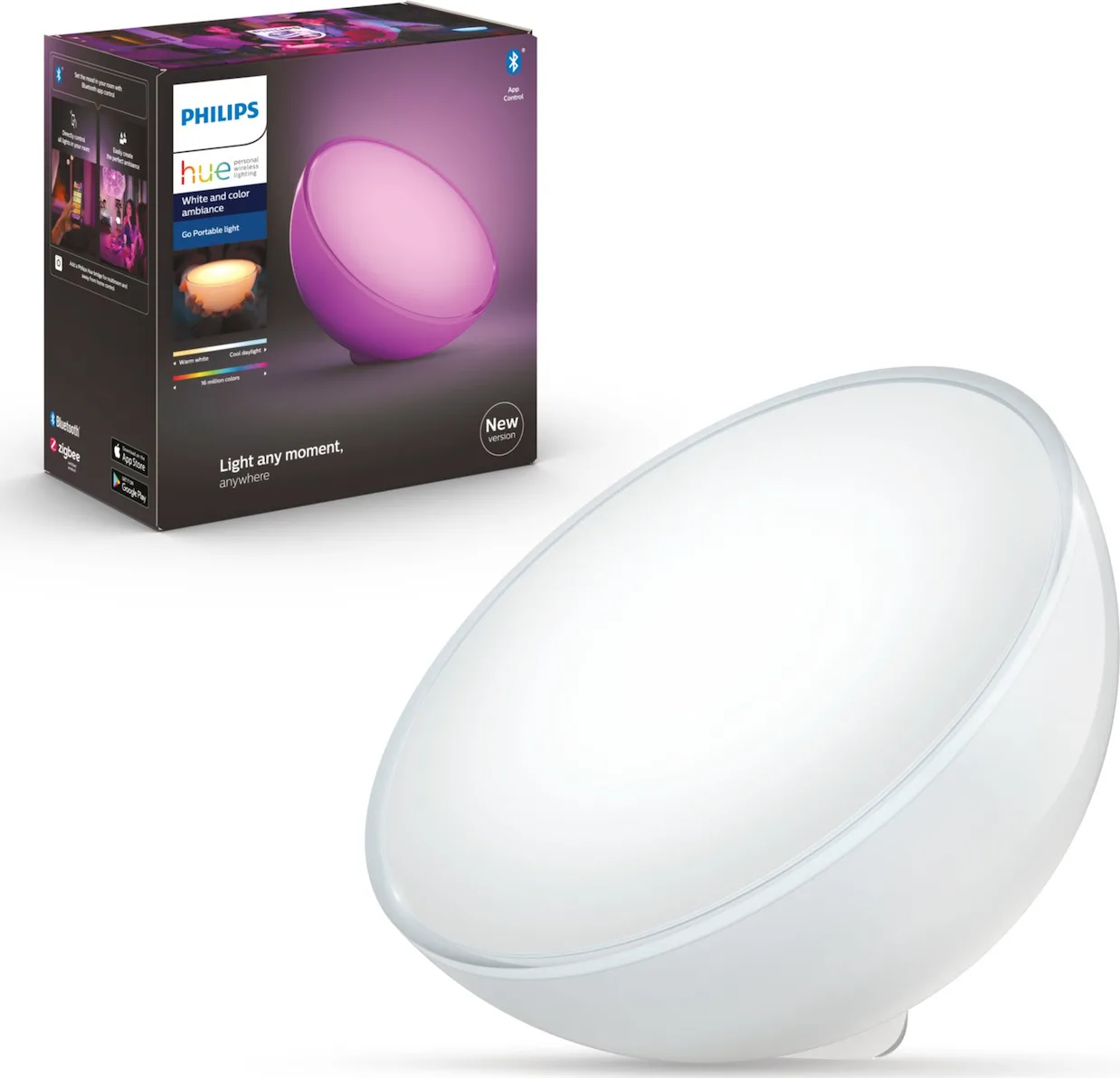 Philips Smart Διακοσμητικό Φωτιστικό Hue Go LED RGBW 15x15x7.9εκ. 915005821901 - Image 1