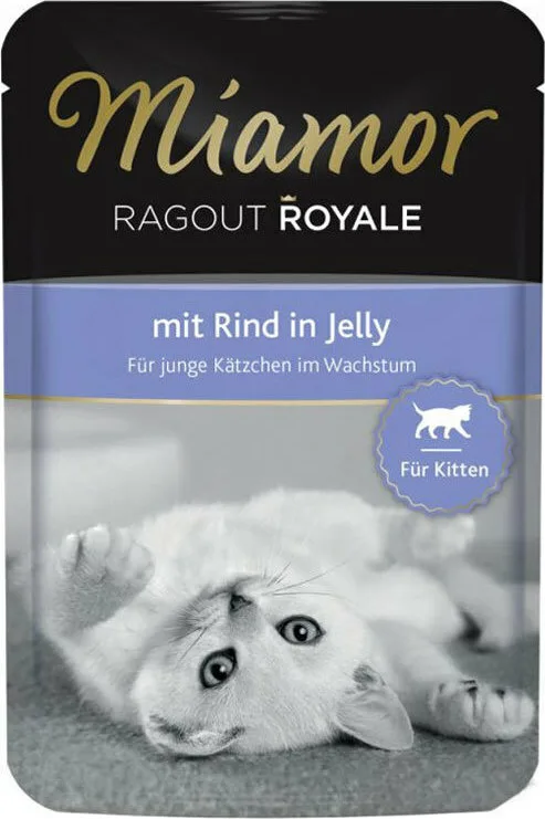 20200811132129_miamor_ragout_royale_kitten_vodino_se_zele_100gr Miamor Ragout Royale KItten Υγρή Τροφή για Ανήλικες Γάτες σε Φακελάκι με Βοδινό 100gr 010835 - Image 1