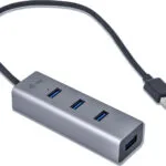 i-tec USB 3.0 Hub 4 Θυρών με σύνδεση USB-A Γκρι (U3HUBMETAL403)