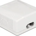 DeLock Διπλή Εξωτερική Πρίζα Δικτύου RJ45 Τύπου Cat6 σε Λευκό Χρώμα 86197