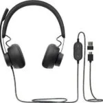 Logitech Zone Wired On Ear Multimedia Ακουστικά με μικροφωνο και σύνδεση USB-C / USB-A σε Γκρι χρώμα