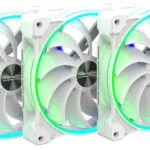 Alpenfoehn Wing Boost 3 ARGB Case Fan 140mm με Σύνδεση 4-Pin PWM / 3-Pin 3τμχ White Edition