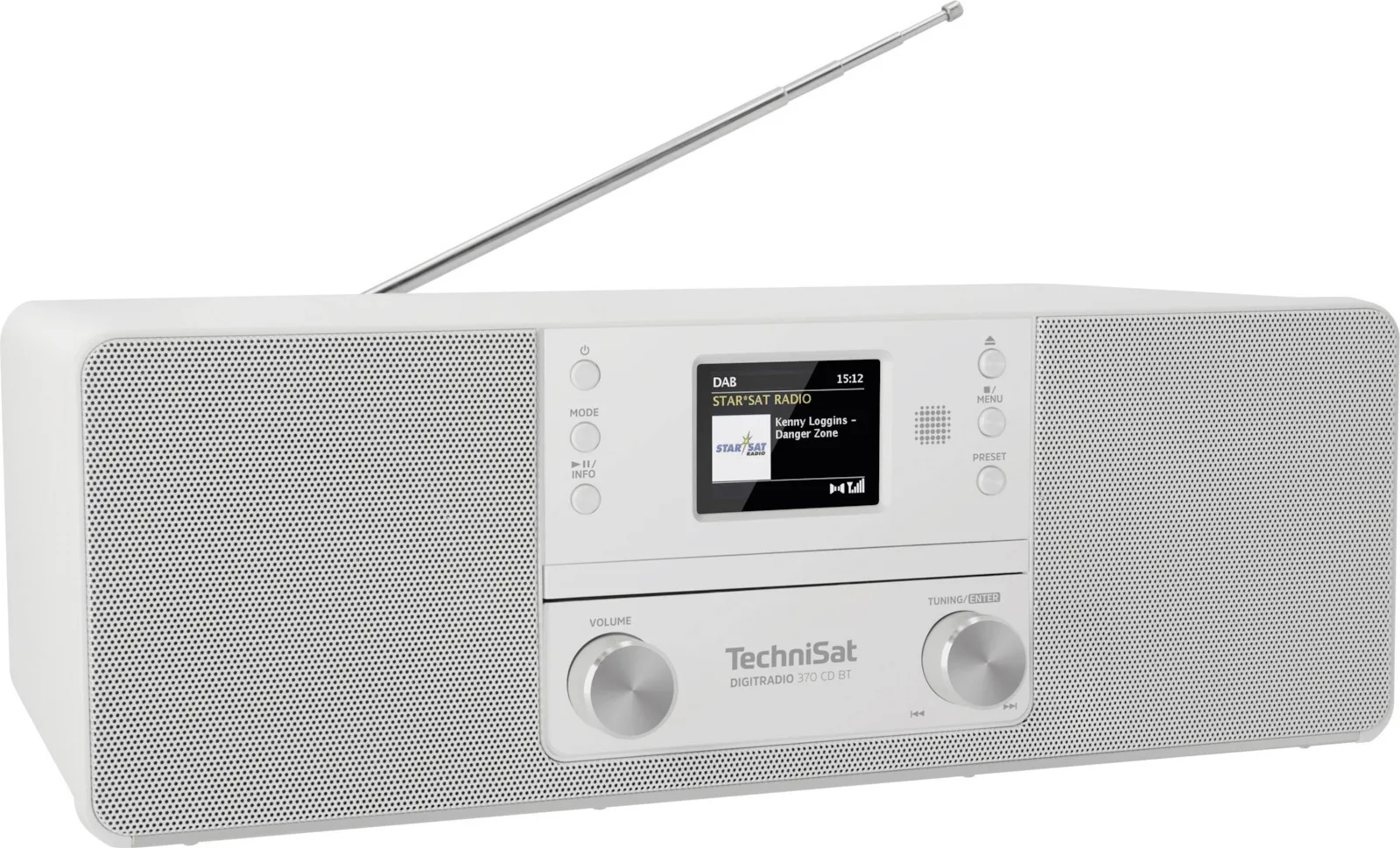 20200901170520_technisat_digitradio_370_cd_ir_white Technisat Ηχοσύστημα 2.0 DigitRadio 370 IR 0001/3949 10W με CD / Digital Media Player, WiFi και Bluetooth Λευκό - Image 1