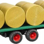 Bruder Bale Transport Trailer with 8 Round Bales Αυτοκινητάκι Αγροτικό για 3+ Ετών