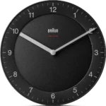 Braun BC06B-DCF Ρολόι Τοίχου Μεταλλικό Μαύρο Ø20cm 67012
